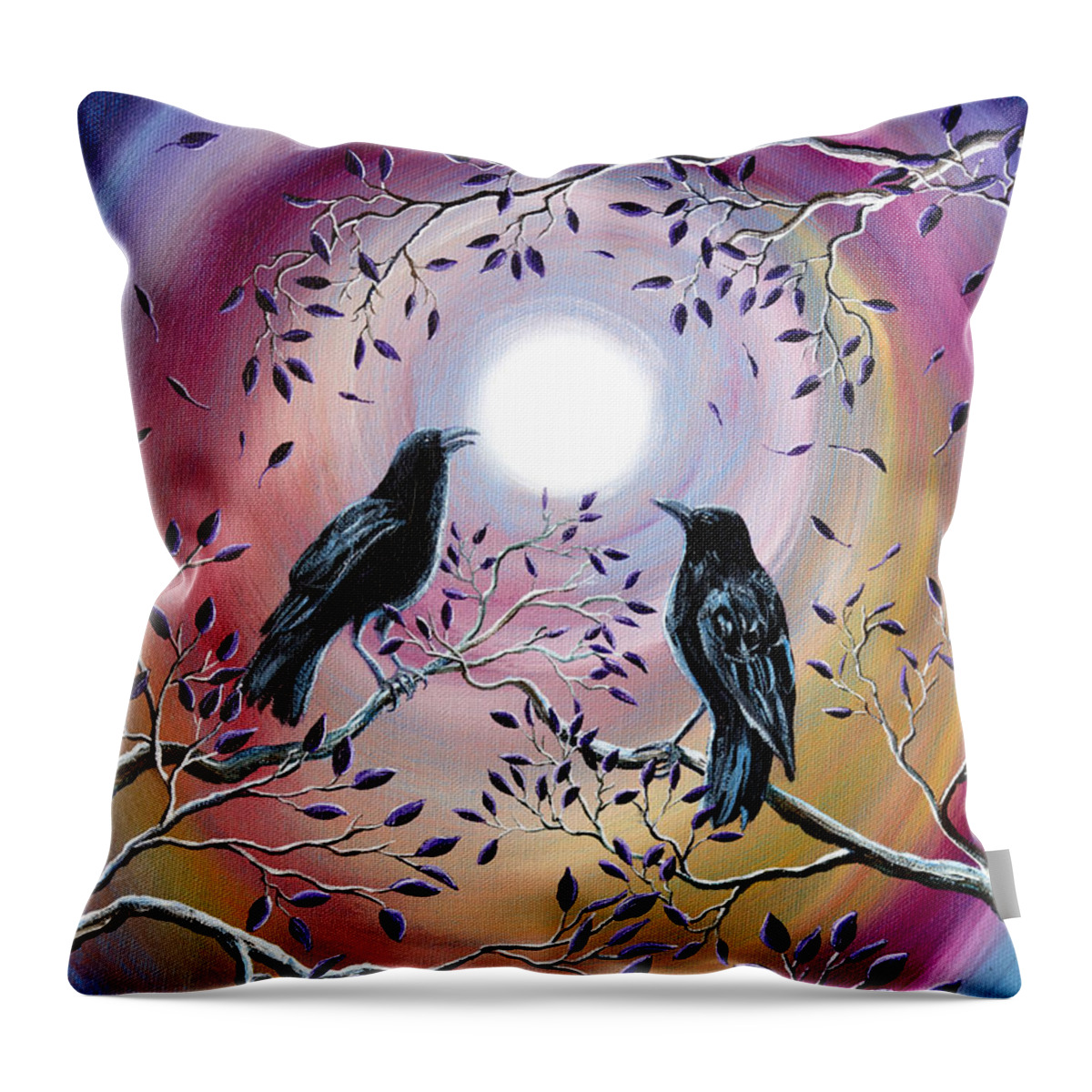 Surreal Throw Pillow featuring the painting Thought and Memory by Laura Iverson