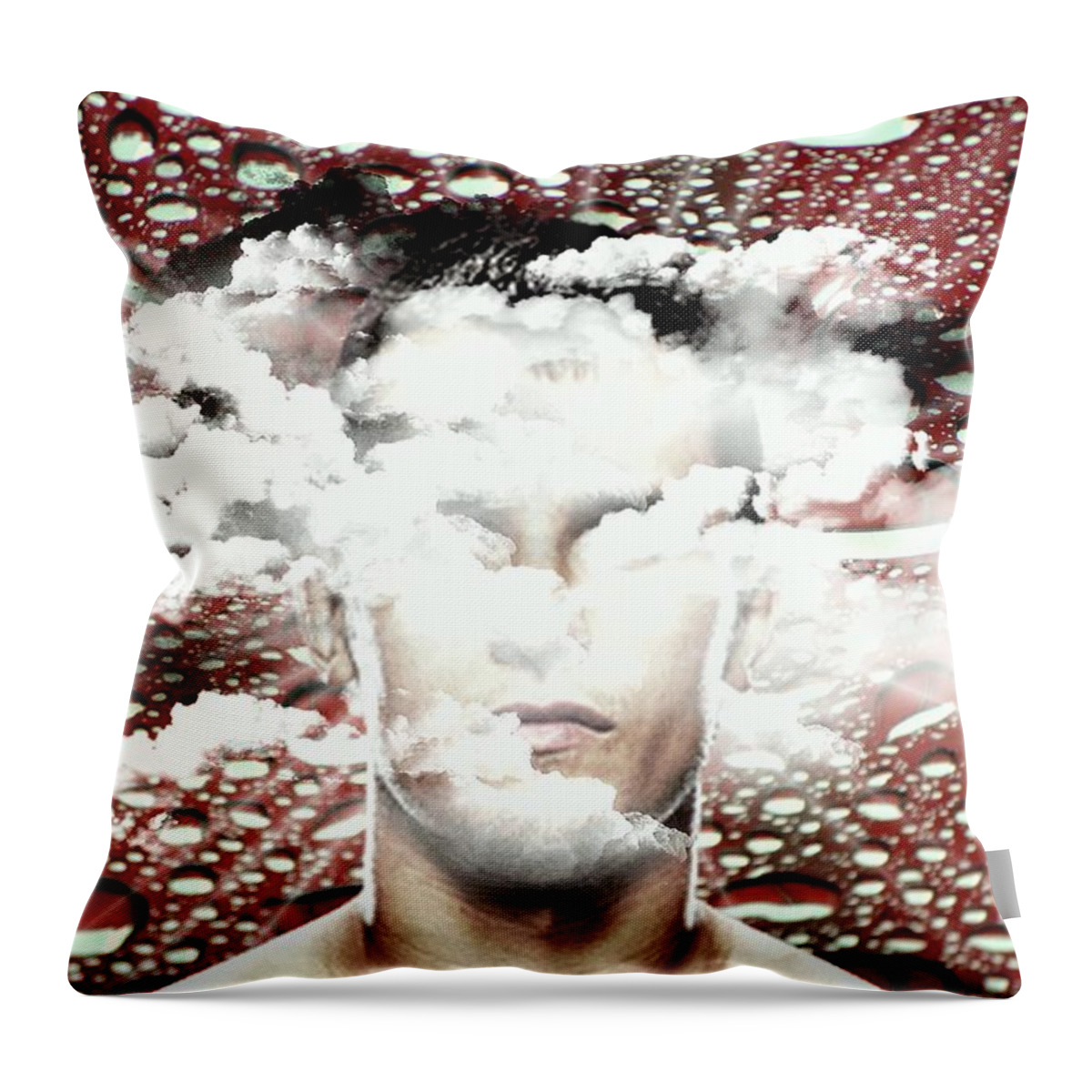 Thoughts Throw Pillow featuring the digital art Thoughts Are Like Clouds Passing Through The Sky by Paulo Zerbato