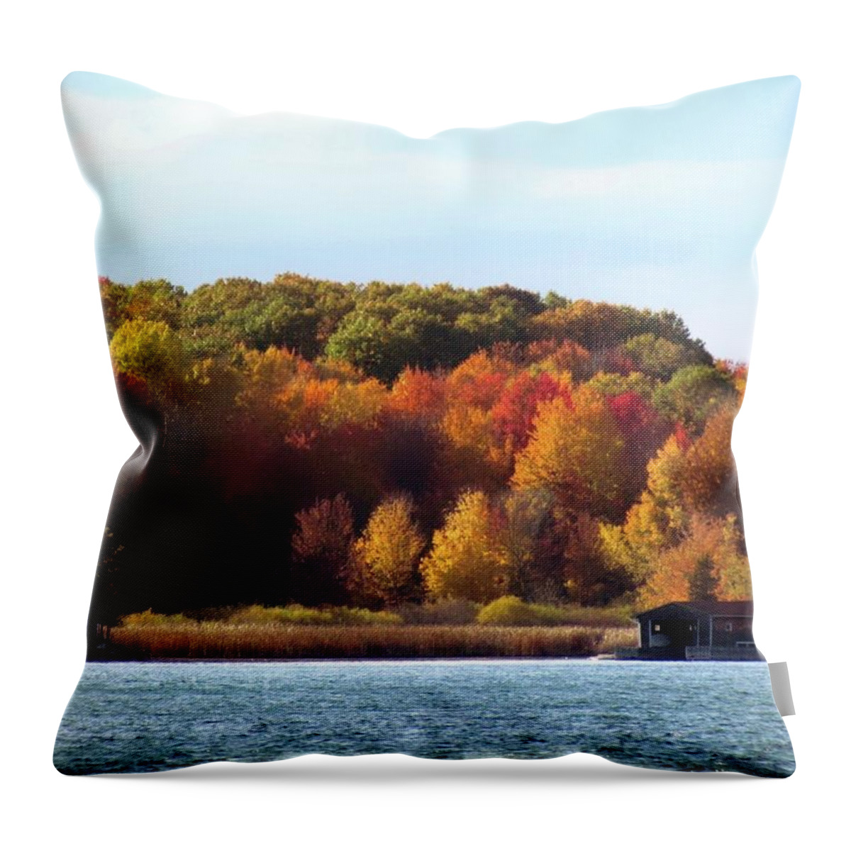  Throw Pillow featuring the photograph Thousand Island Color by Dennis McCarthy