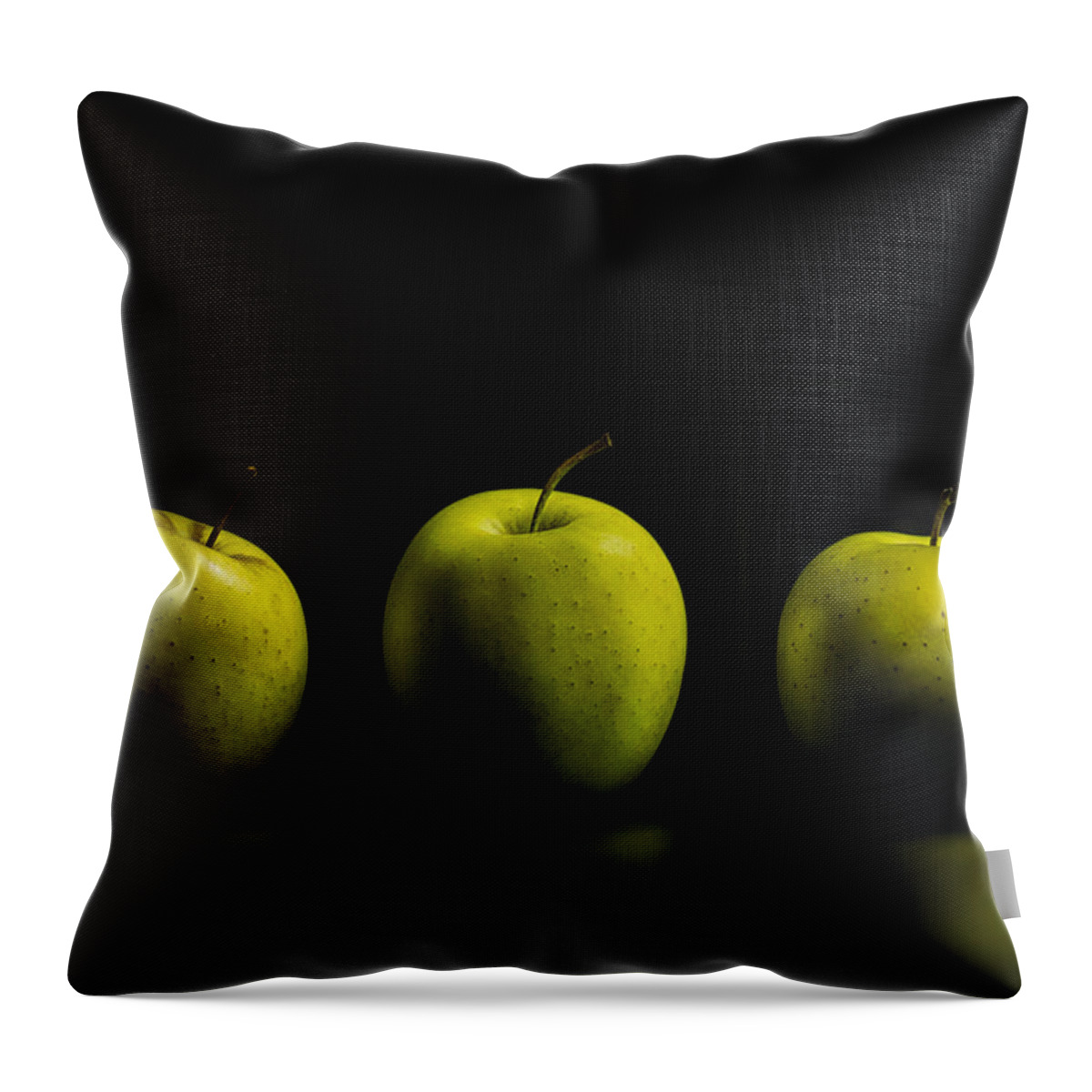 Apple Throw Pillow featuring the photograph Three Apples by Nigel R Bell