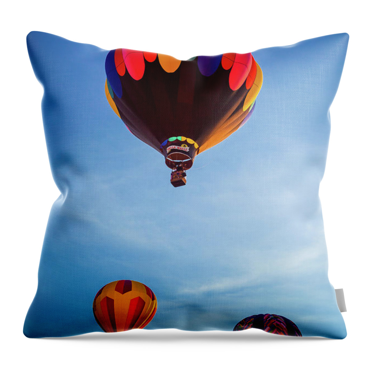 America Throw Pillow featuring the photograph Three Balloons by Inge Johnsson