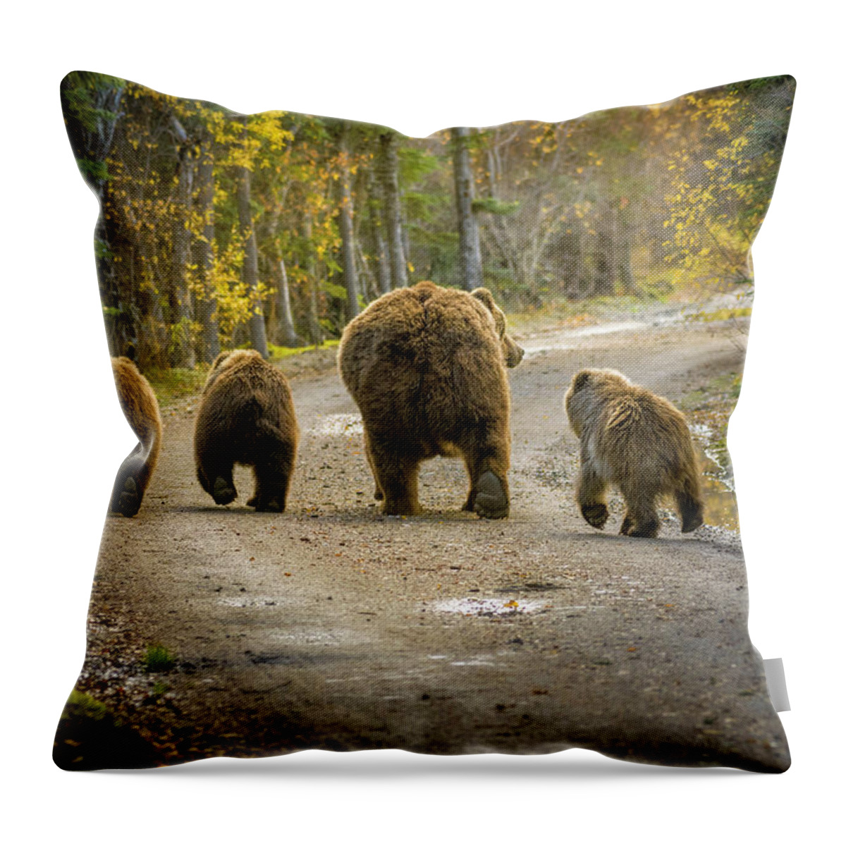 #faatoppicks Throw Pillow featuring the photograph Bear Bums by Chad Dutson