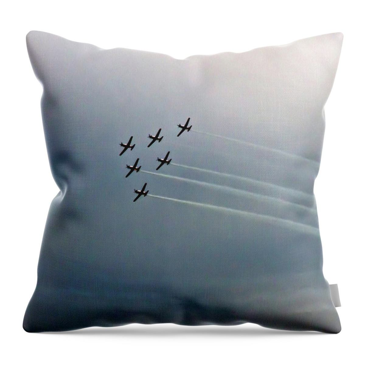 Thrilling Throw Pillow featuring the photograph Thrilling RAAF Roulettes by Miroslava Jurcik