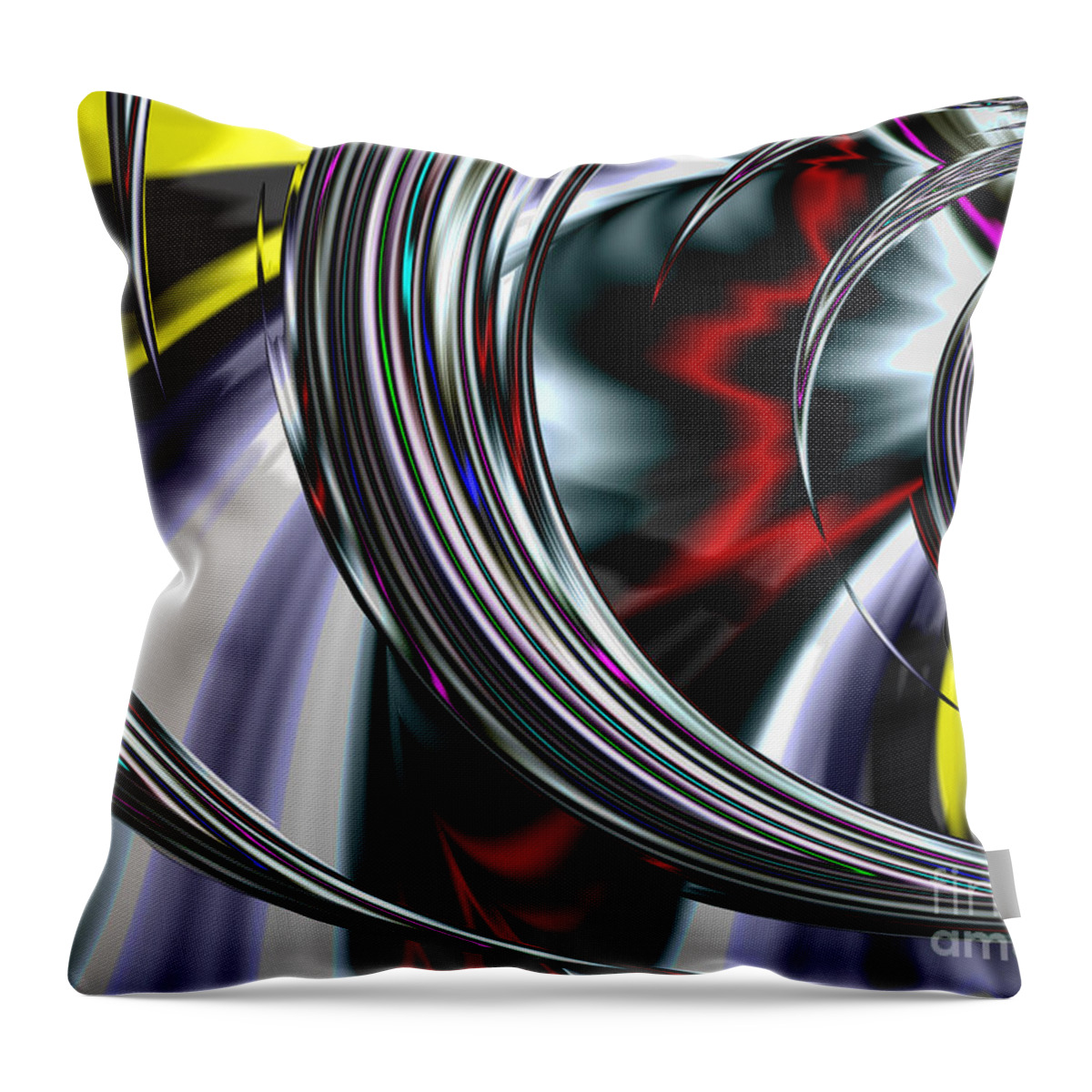 Art Throw Pillow featuring the digital art Through the glass by Vix Edwards