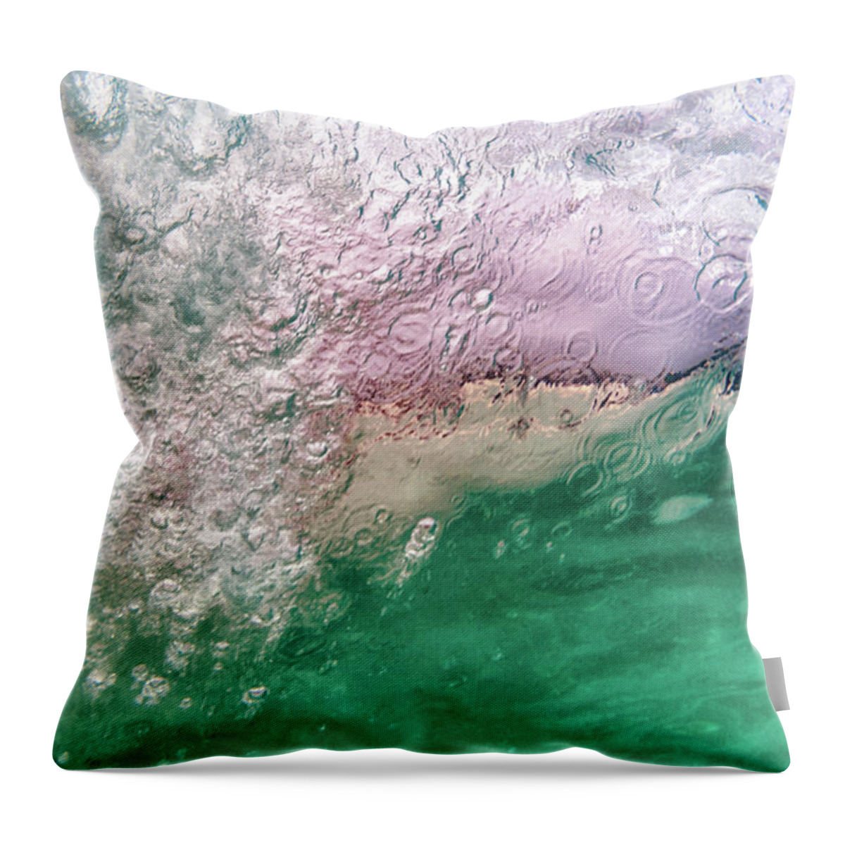 Wave Throw Pillow featuring the photograph Through the Wave by Christopher Johnson