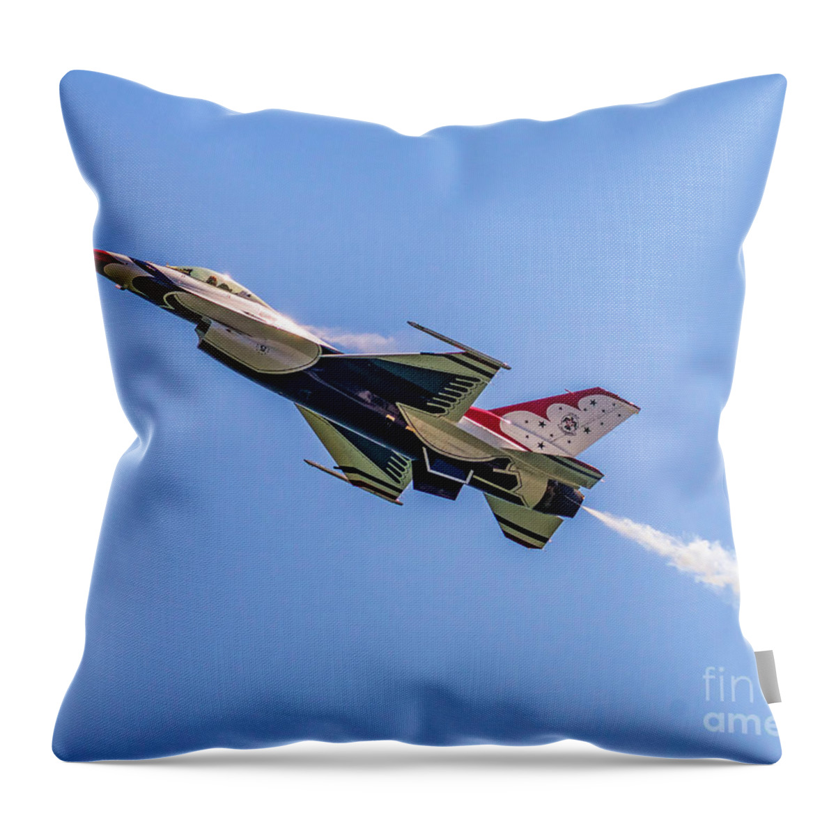 Air Show Throw Pillow featuring the photograph Thunderbird #5 by Nick Zelinsky Jr