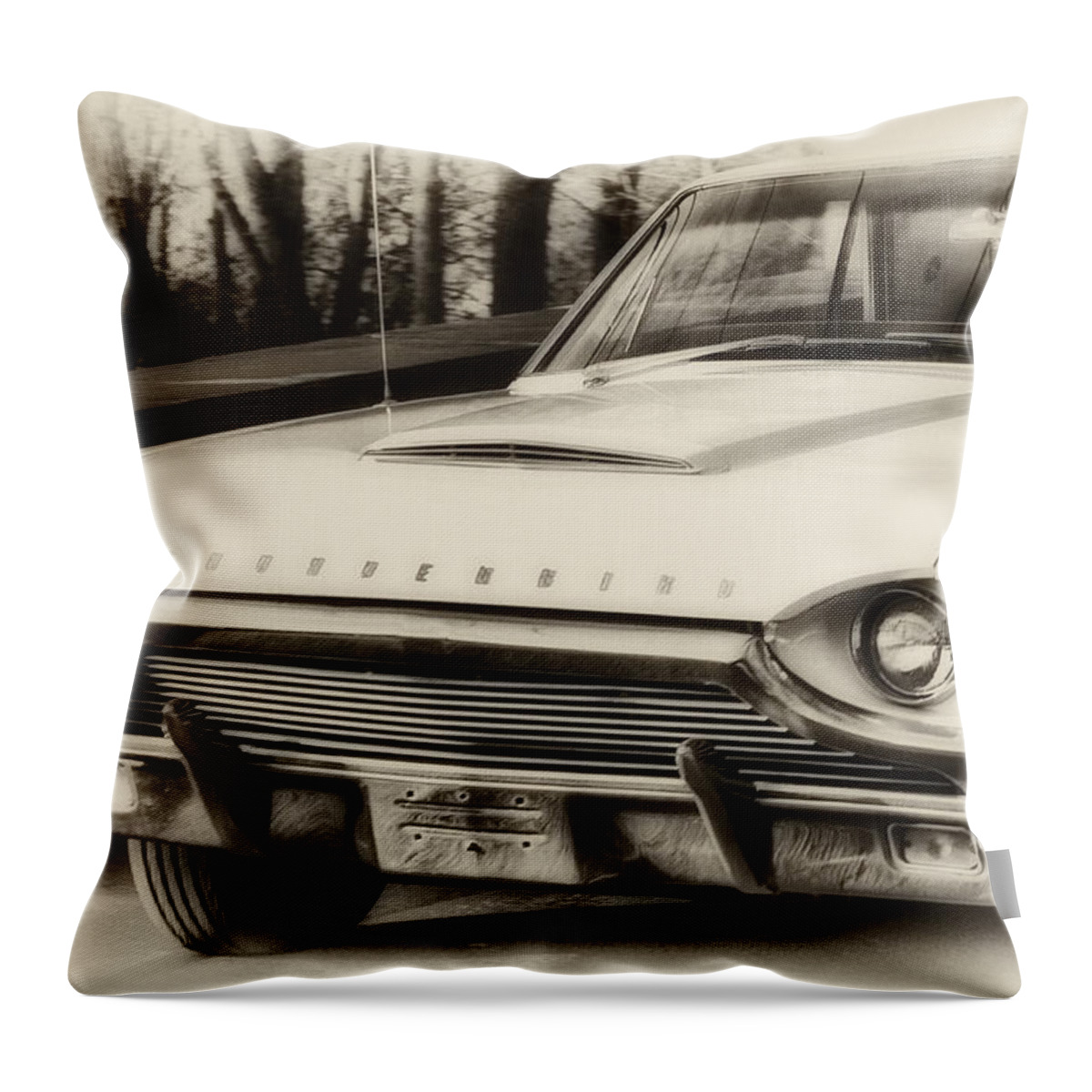 1964 Throw Pillow featuring the photograph Thunderbird Dreams by Bill Cannon