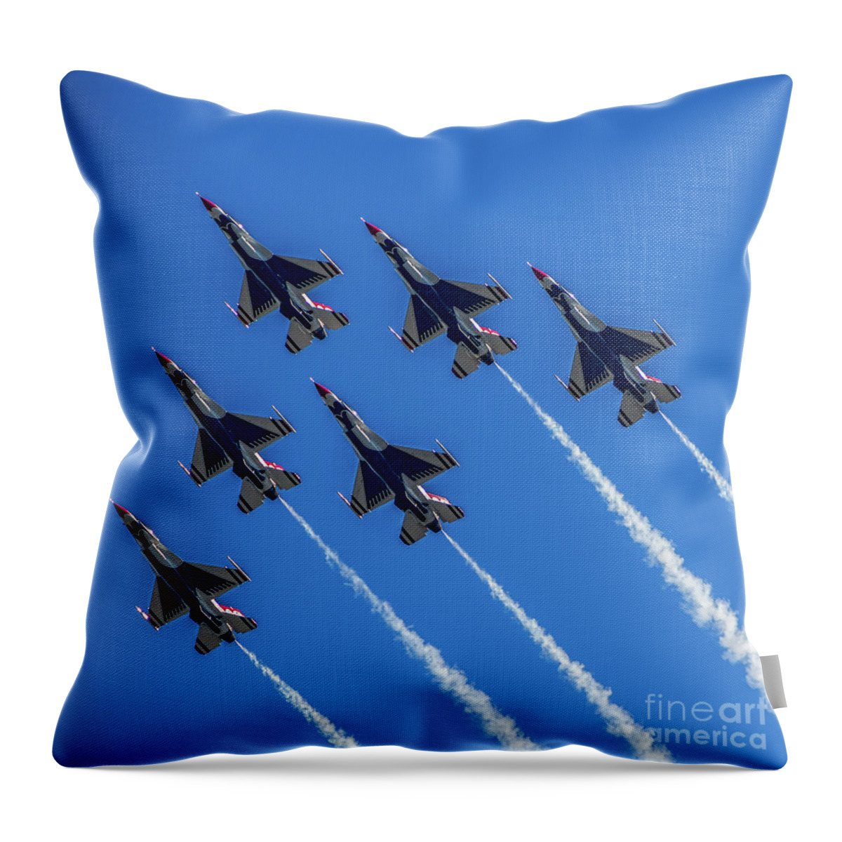 Wings Over Georgia Throw Pillow featuring the photograph Thunderbirds Climb by Doug Sturgess
