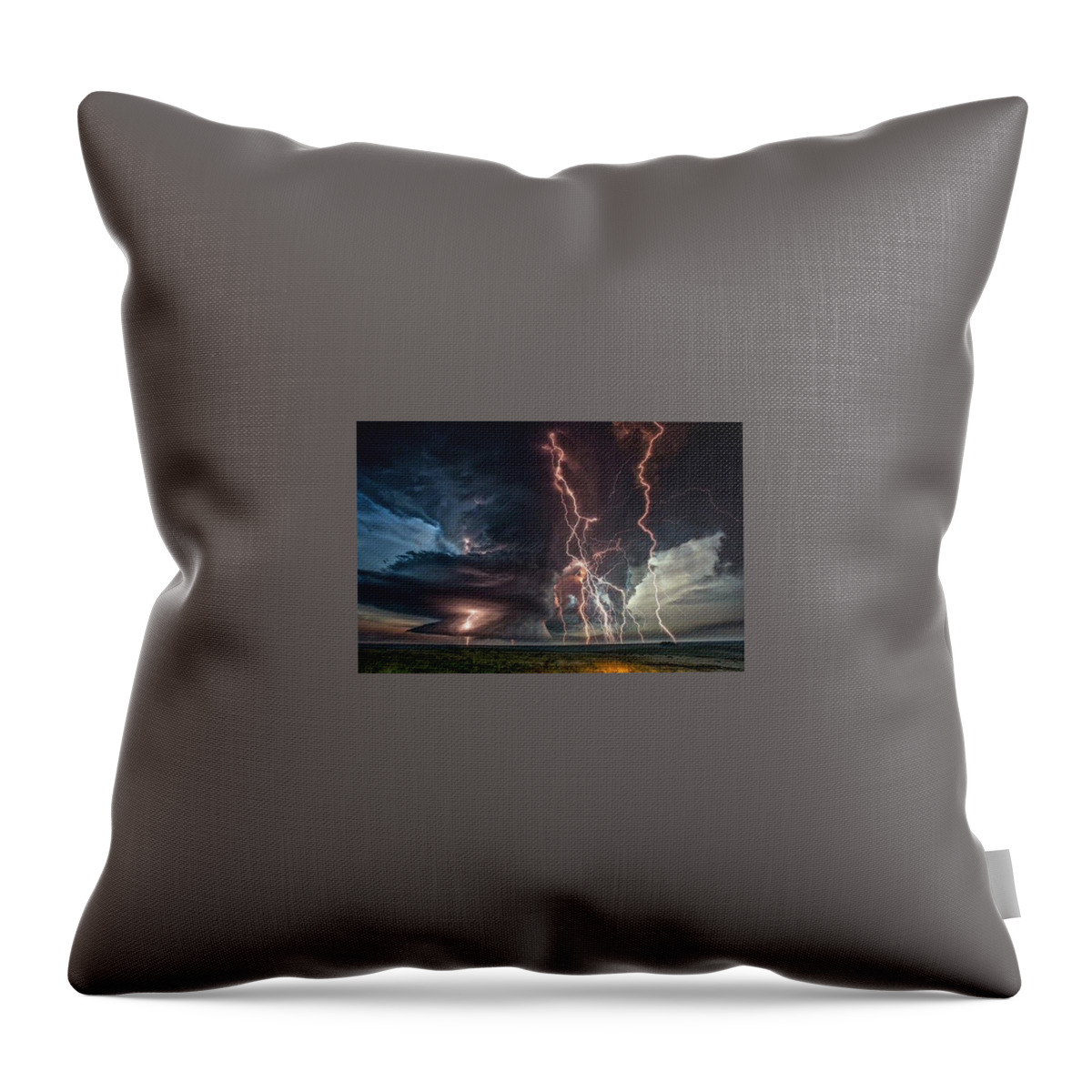 Colorado Throw Pillow featuring the photograph Thunderstorms by Andy Bucaille