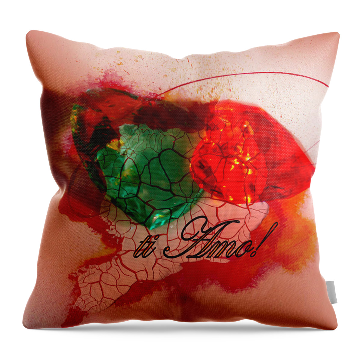 Hearts Throw Pillow featuring the photograph Ti amo Too by Richard Ricci