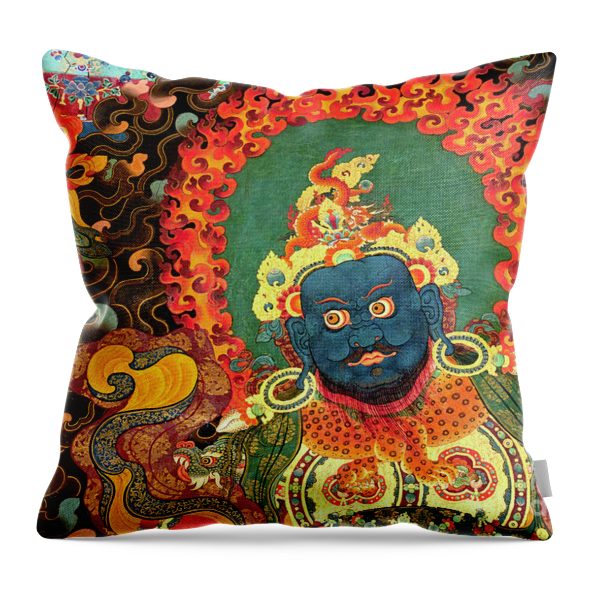 Monastery Throw Pillow featuring the photograph Tibet_163-7 by Craig Lovell