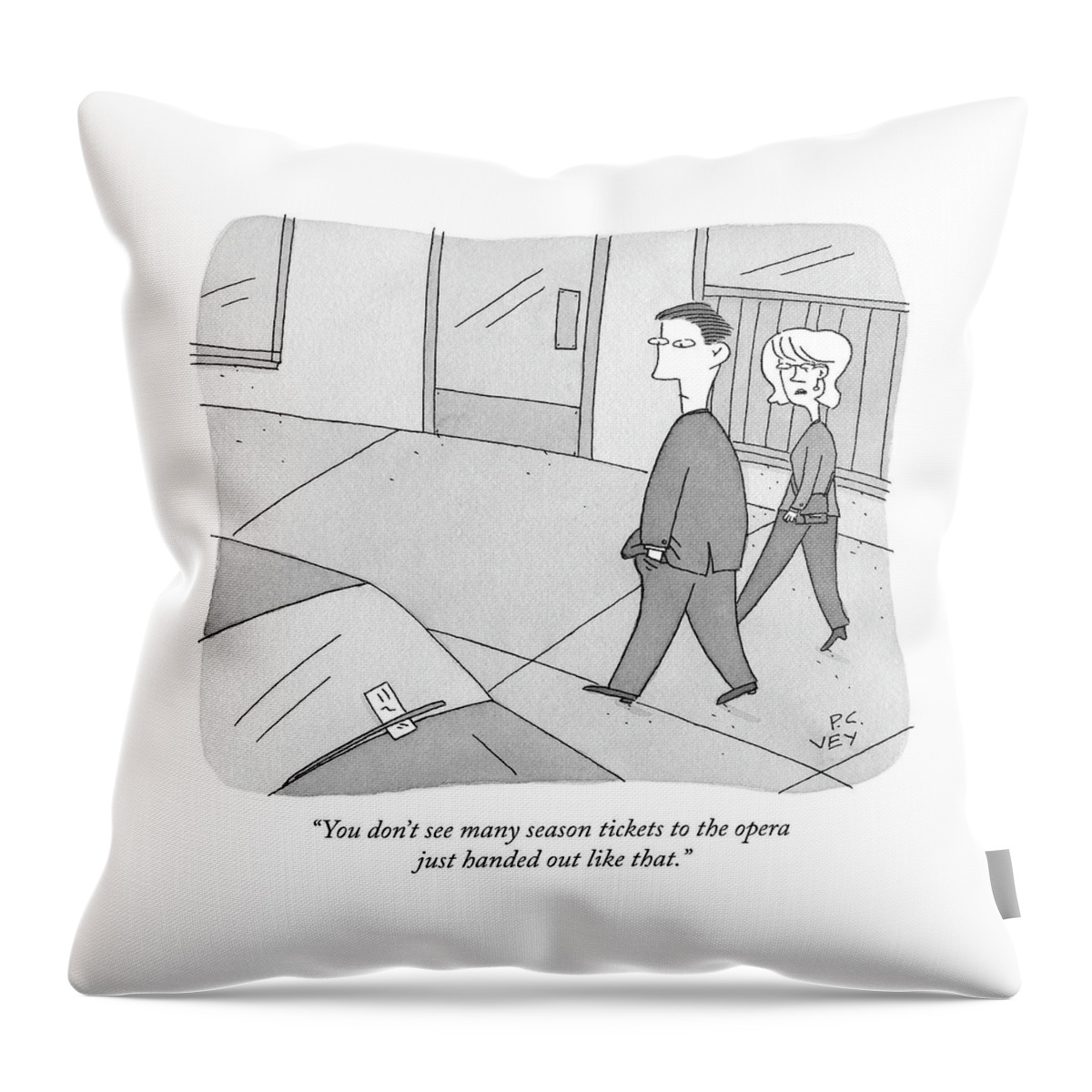 Tickets To The Opera Throw Pillow
