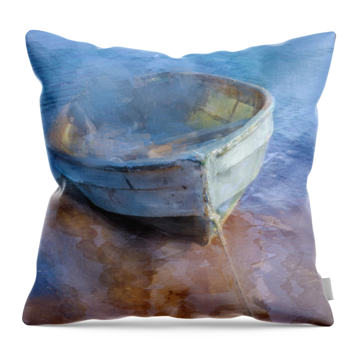 Atlantic Throw Pillow featuring the photograph Tide Up at the Shore by Debra and Dave Vanderlaan