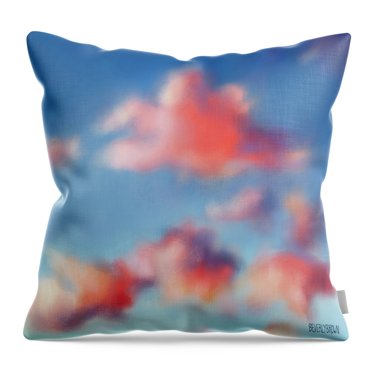 Clouds Throw Pillow featuring the painting Tiepolo Clouds by Beverly Brown
