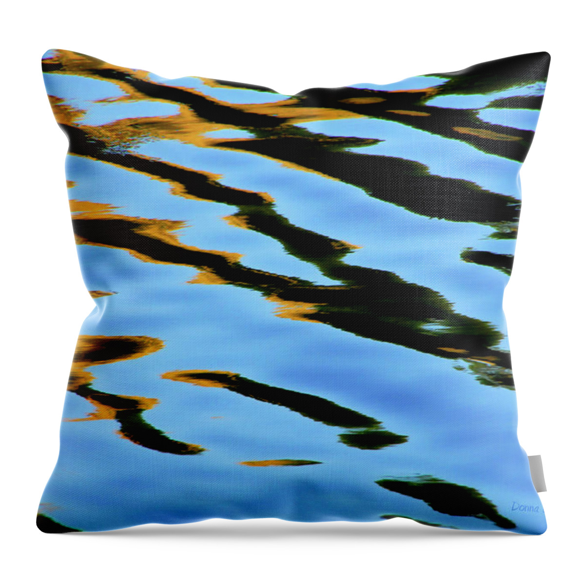 Water Throw Pillow featuring the photograph Tiger Stripes by Donna Blackhall
