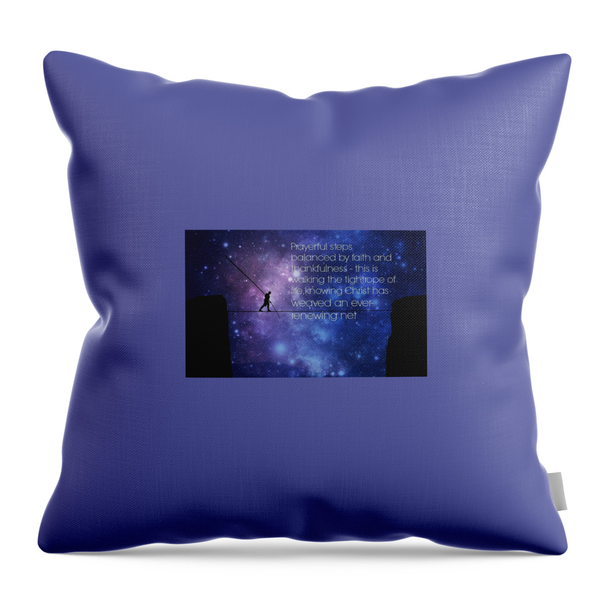  Throw Pillow featuring the photograph Tightrope Of Life by David Norman