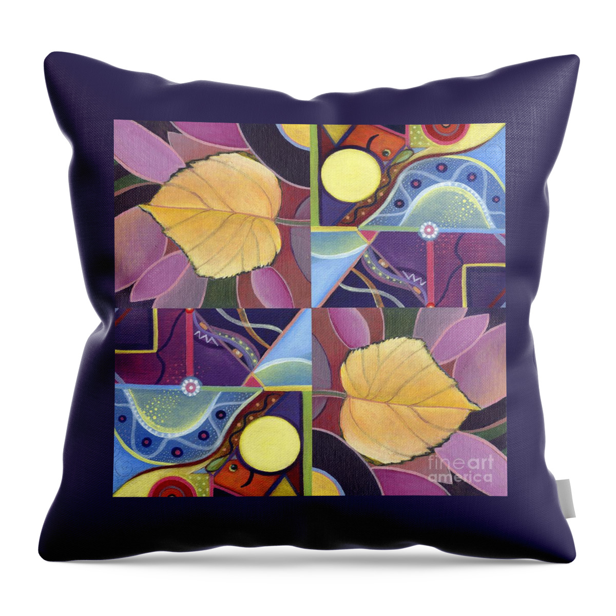 Beauty Throw Pillow featuring the painting Time Goes By - The Joy of Design Series Arrangement by Helena Tiainen