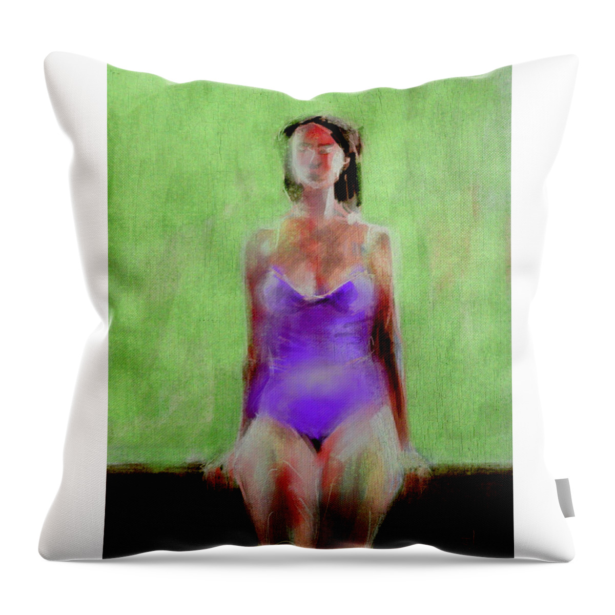 Figure Throw Pillow featuring the painting Time Out by Jim Vance