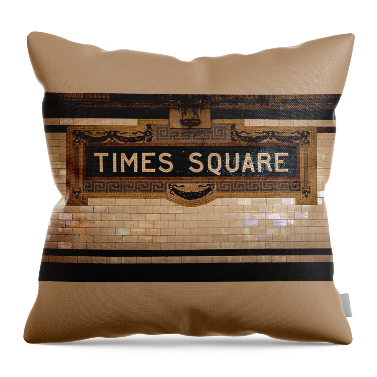 Time Square Throw Pillow featuring the photograph Time Square by RicharD Murphy