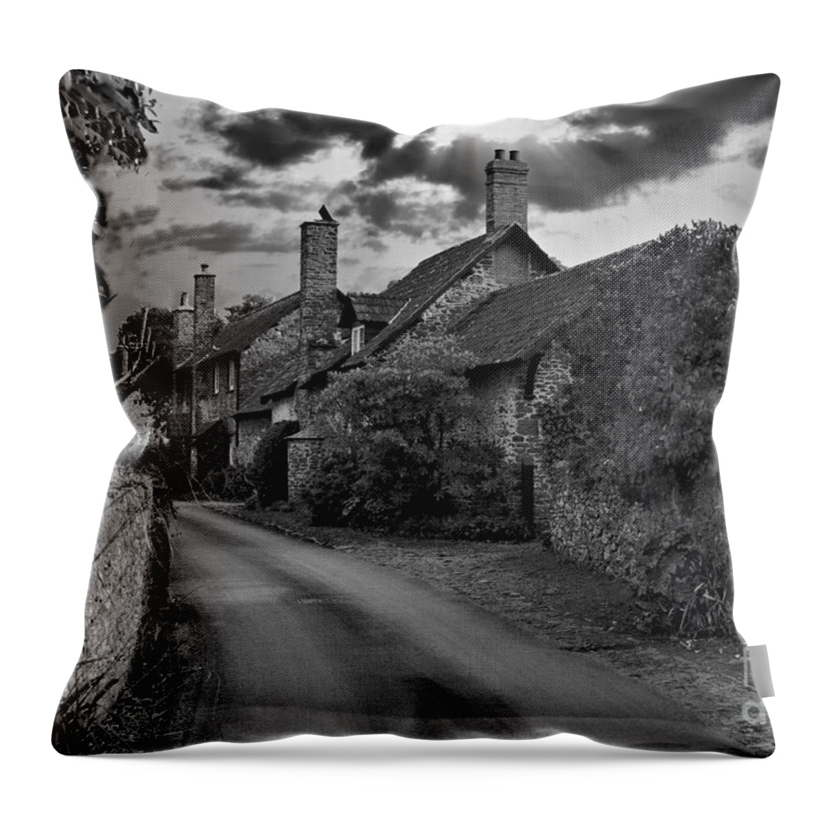 Black And White Throw Pillow featuring the photograph Timeless Bossingham by Richard Denyer