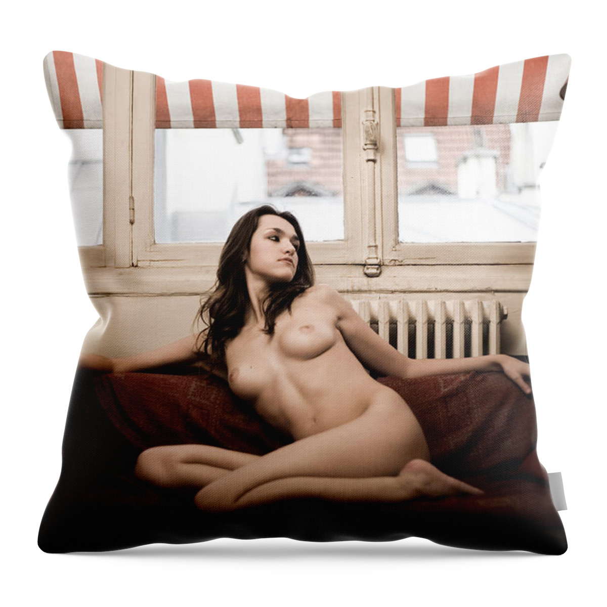 Sensual Throw Pillow featuring the photograph Timeless by Olivier De Rycke