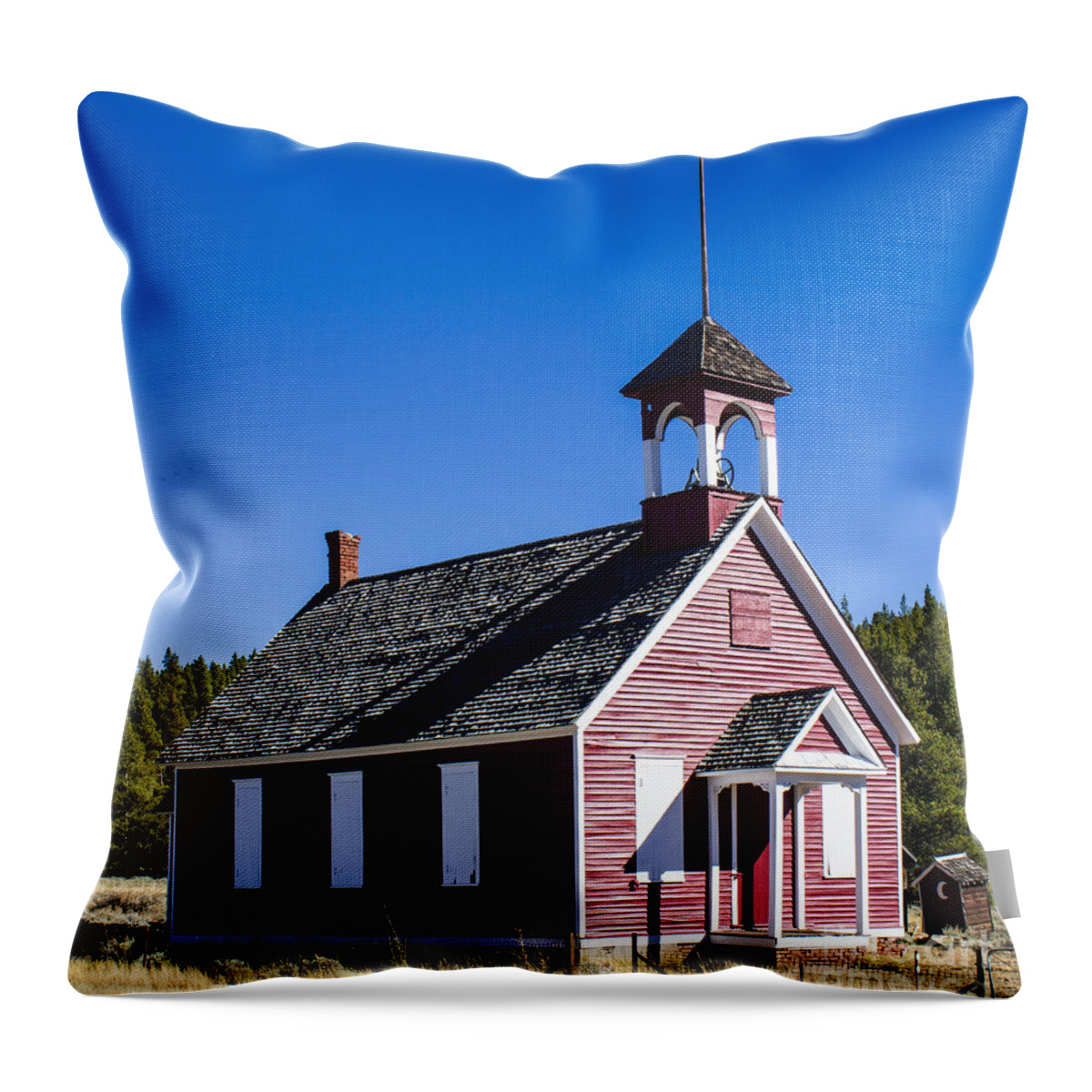 School Throw Pillow featuring the photograph Times Past by Steven Parker