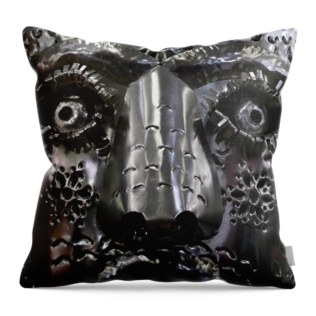 Mexico Throw Pillow featuring the photograph Tin Mask Mexico by John Mitchell