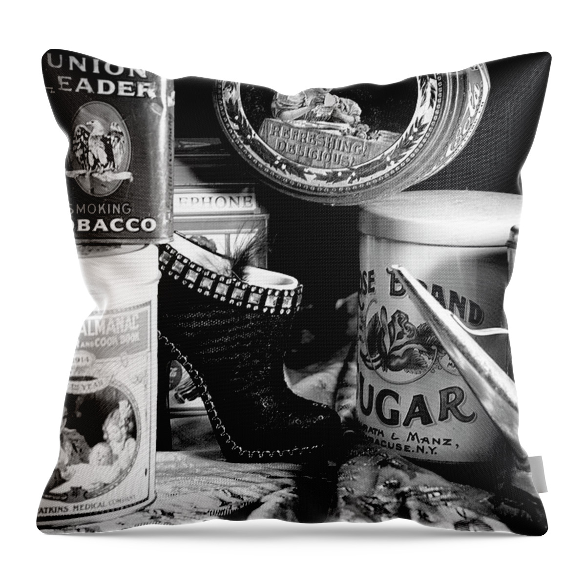 Tin Throw Pillow featuring the photograph Tins by Camille Lopez