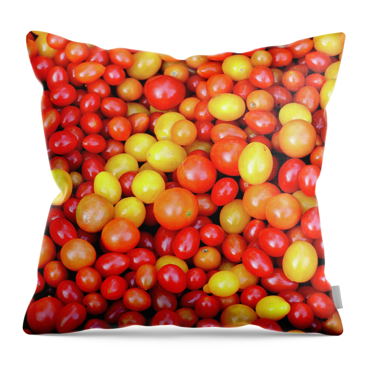Tomatoes Throw Pillow featuring the photograph Tiny Tomatoes by Todd Klassy