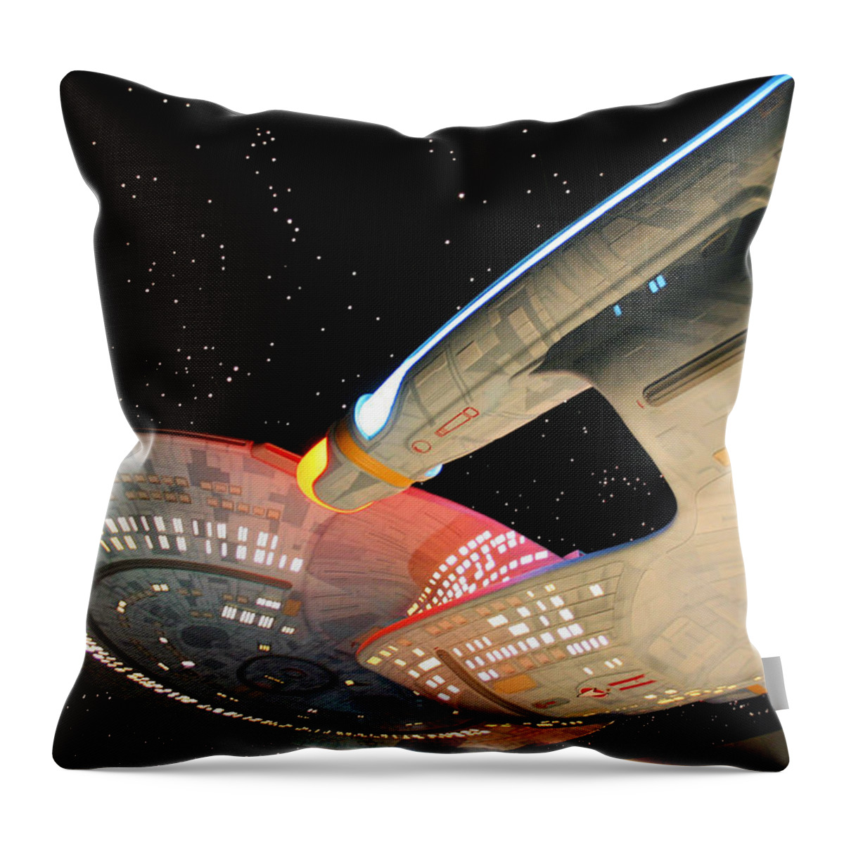 Spaceship Throw Pillow featuring the photograph To Boldly Go by Kristin Elmquist