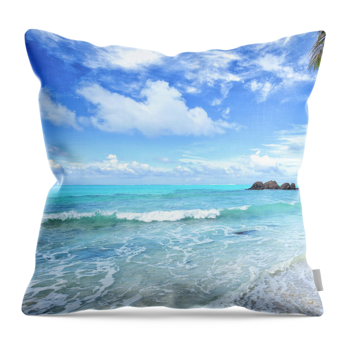 Ocean Throw Pillow featuring the photograph To Eternity by Becqi Sherman