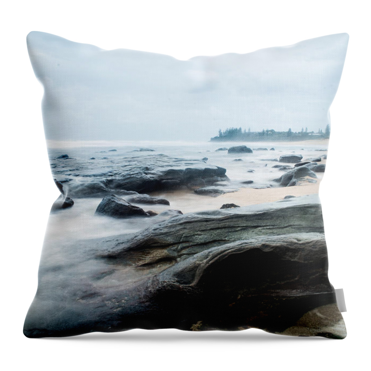 Ocean Throw Pillow featuring the photograph To Guard the Shore by Parker Cunningham