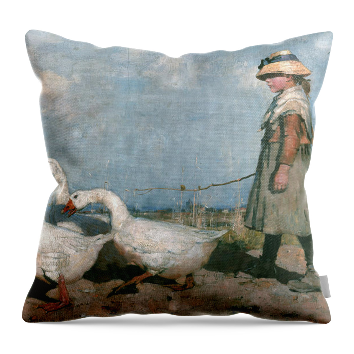Scottish Painters Throw Pillow featuring the painting To Pastures New by James Guthrie