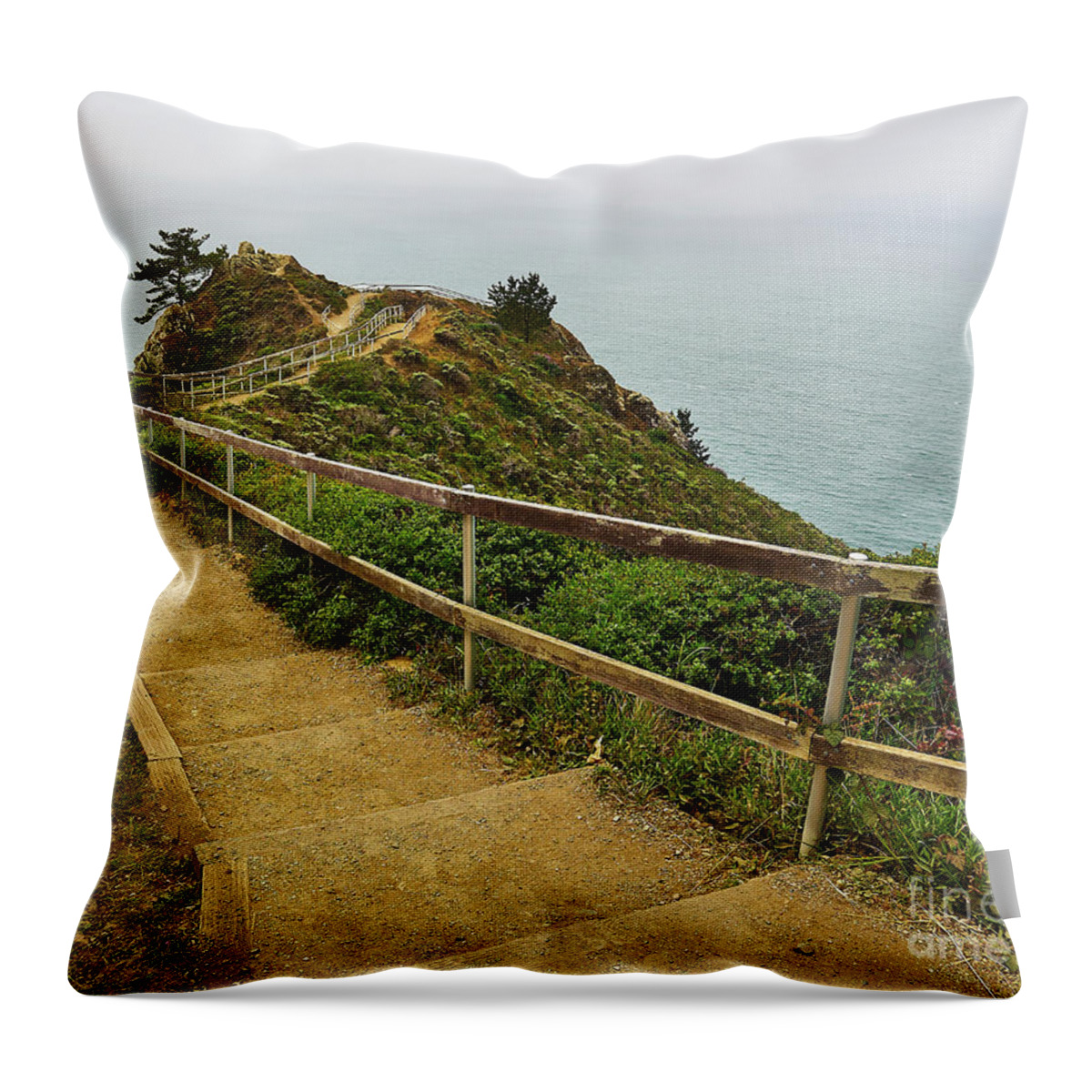 Path Throw Pillow featuring the photograph To the End of the Earth by Steve Ondrus