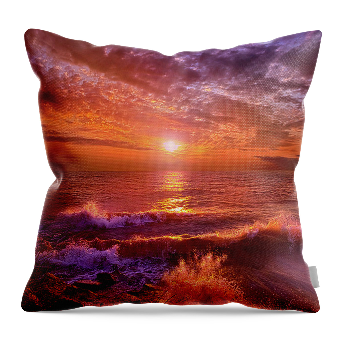 Wisconsin Horizons By Phil Koch. Throw Pillow featuring the photograph To Thine Own Self Be True by Phil Koch