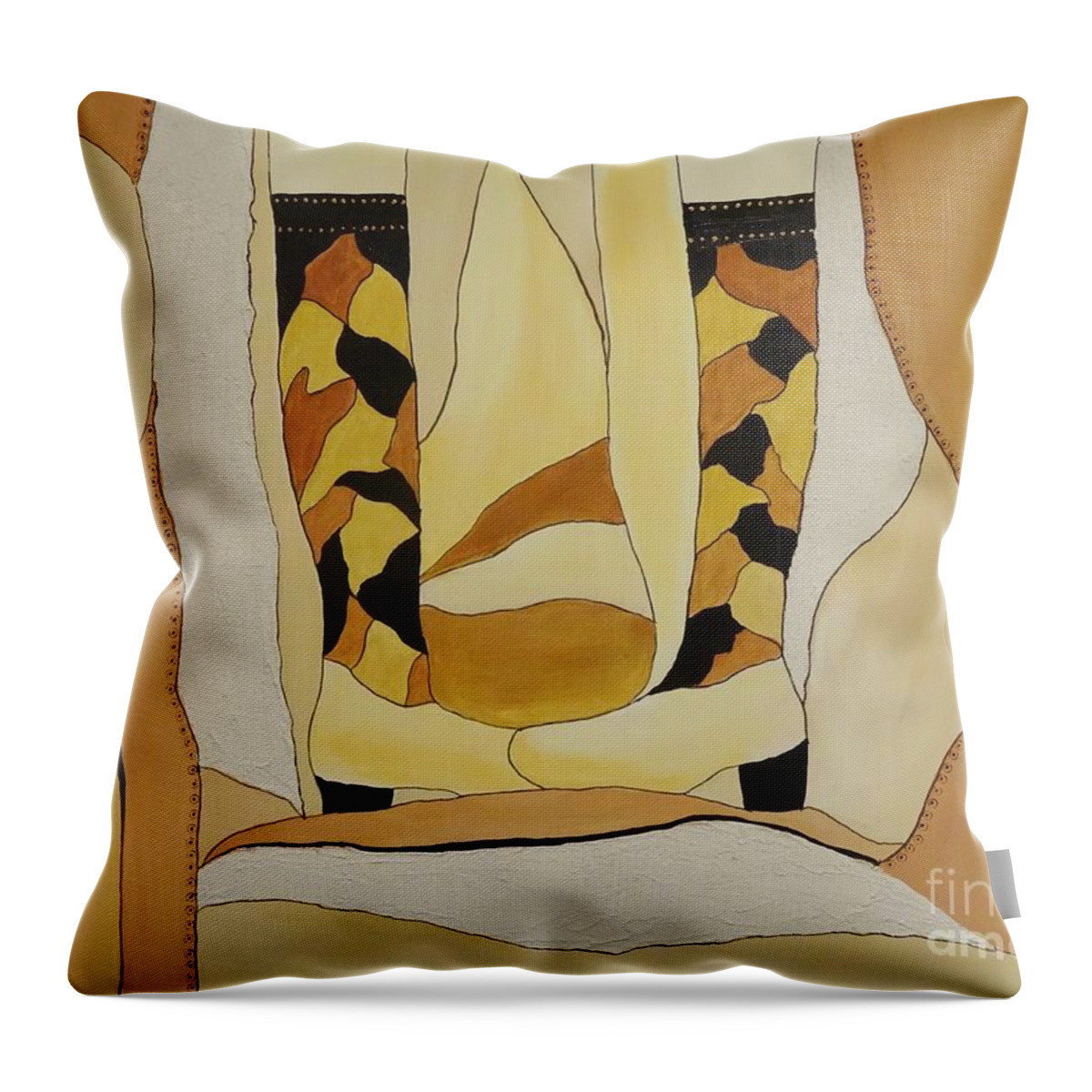 Boots Throw Pillow featuring the painting Toe to Toe by Kat McClure