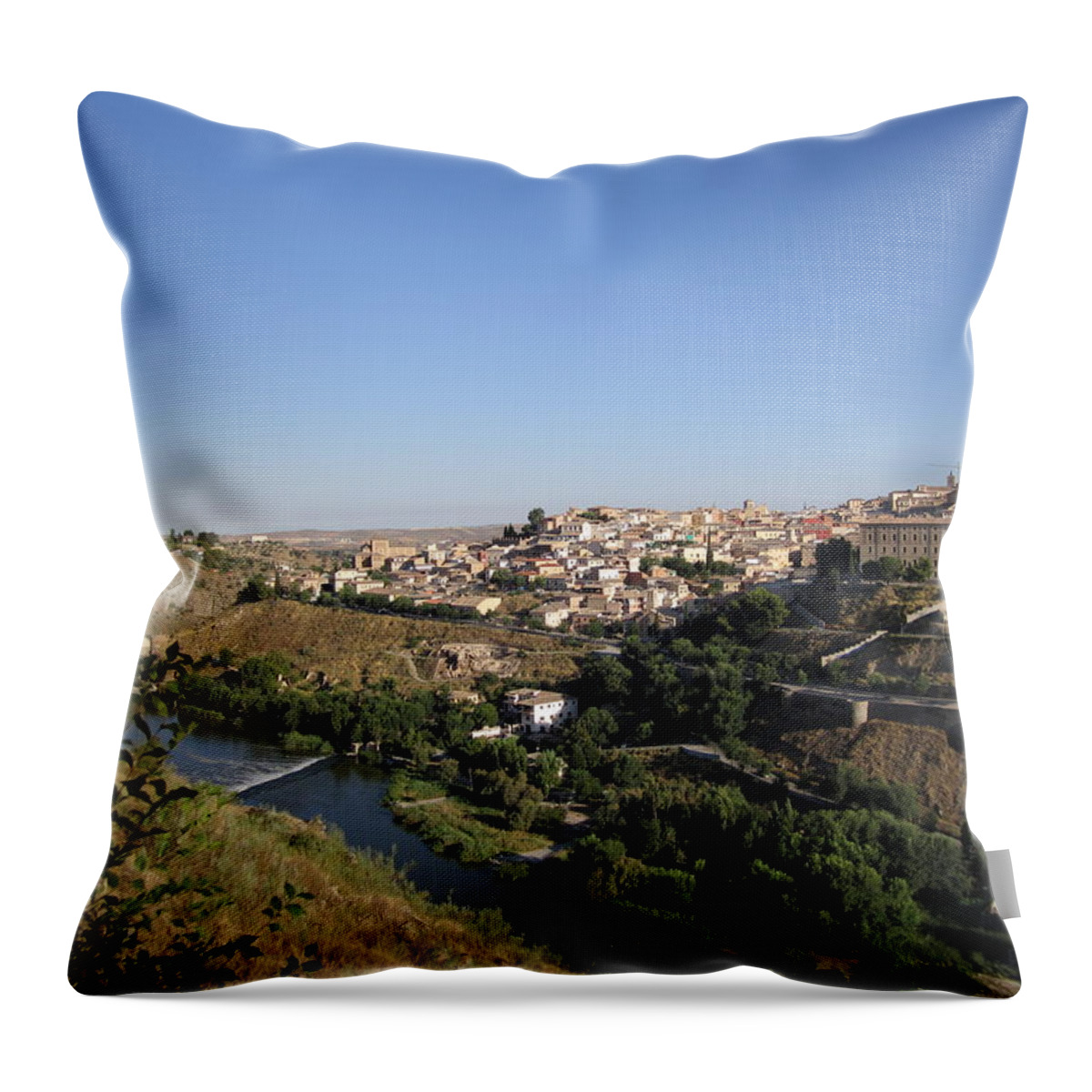 Toledo Throw Pillow featuring the photograph Toledo and the Country Side by John Shiron