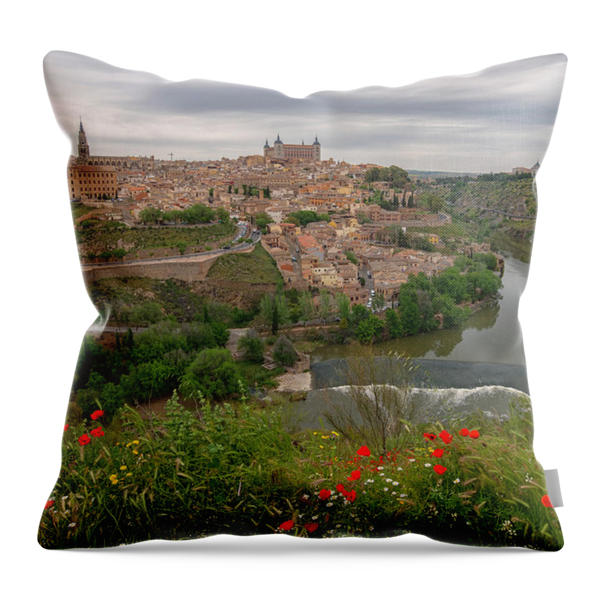Toledo City Throw Pillow featuring the photograph Toledo City, Spain by Ivan Batinic