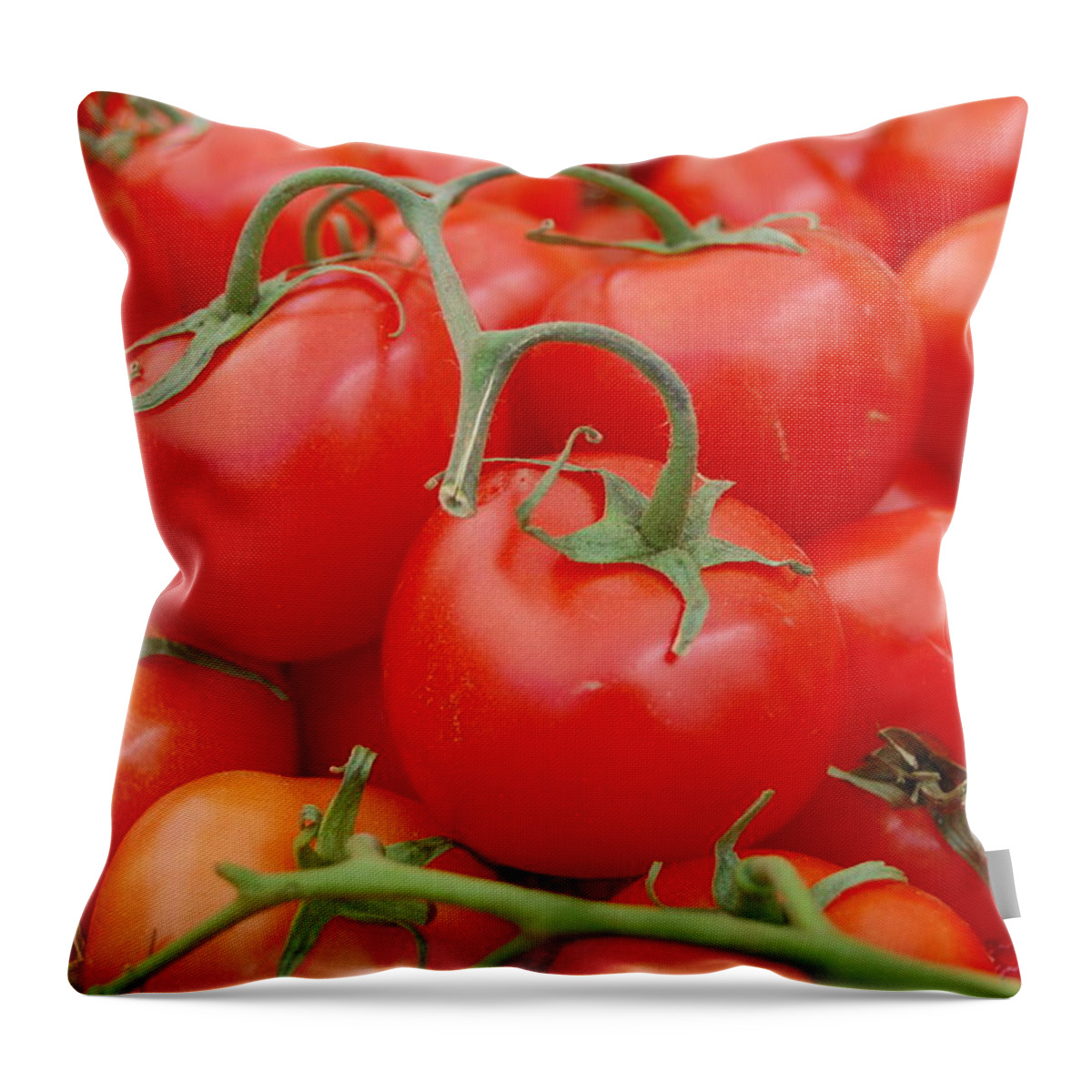 Vegetables Throw Pillow featuring the photograph Tomatoes by Amy Fose