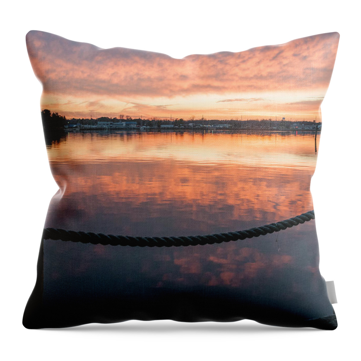 Toms River Throw Pillow featuring the photograph Toms River Colors by Kristopher Schoenleber