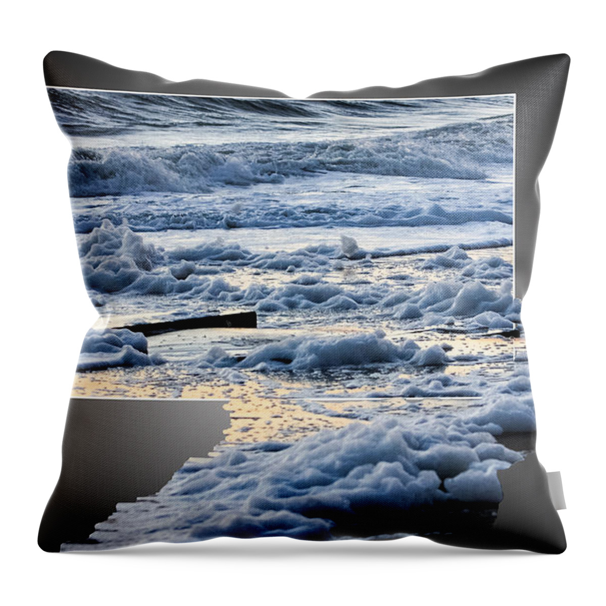 Beach Throw Pillow featuring the photograph Too Big for the Frame by Allan Levin