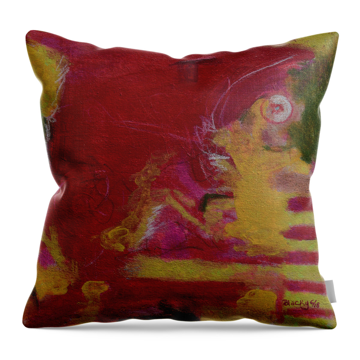 Hot Throw Pillow featuring the mixed media Too Hot To Handle Now by Donna Blackhall