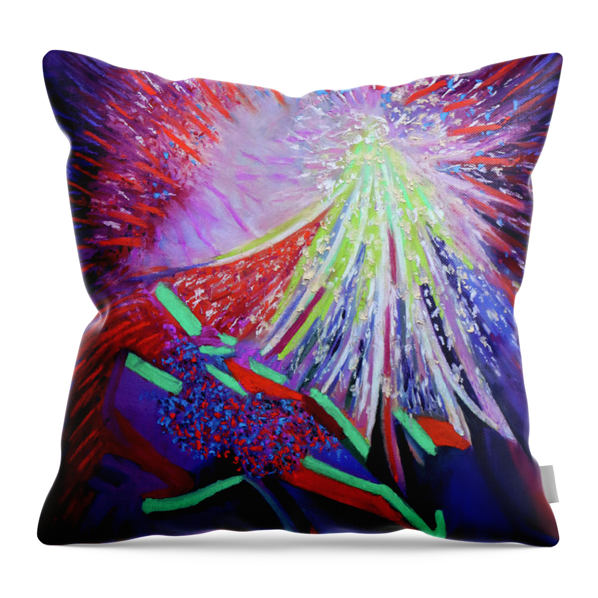  Throw Pillow featuring the painting Too Tired to Sleep by Polly Castor
