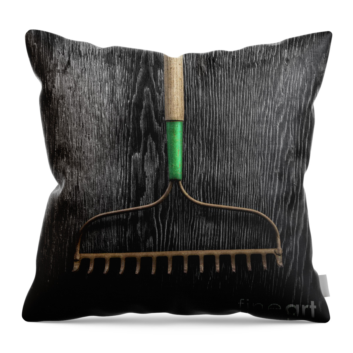 Art Throw Pillow featuring the photograph Tools On Wood 9 on BW by YoPedro