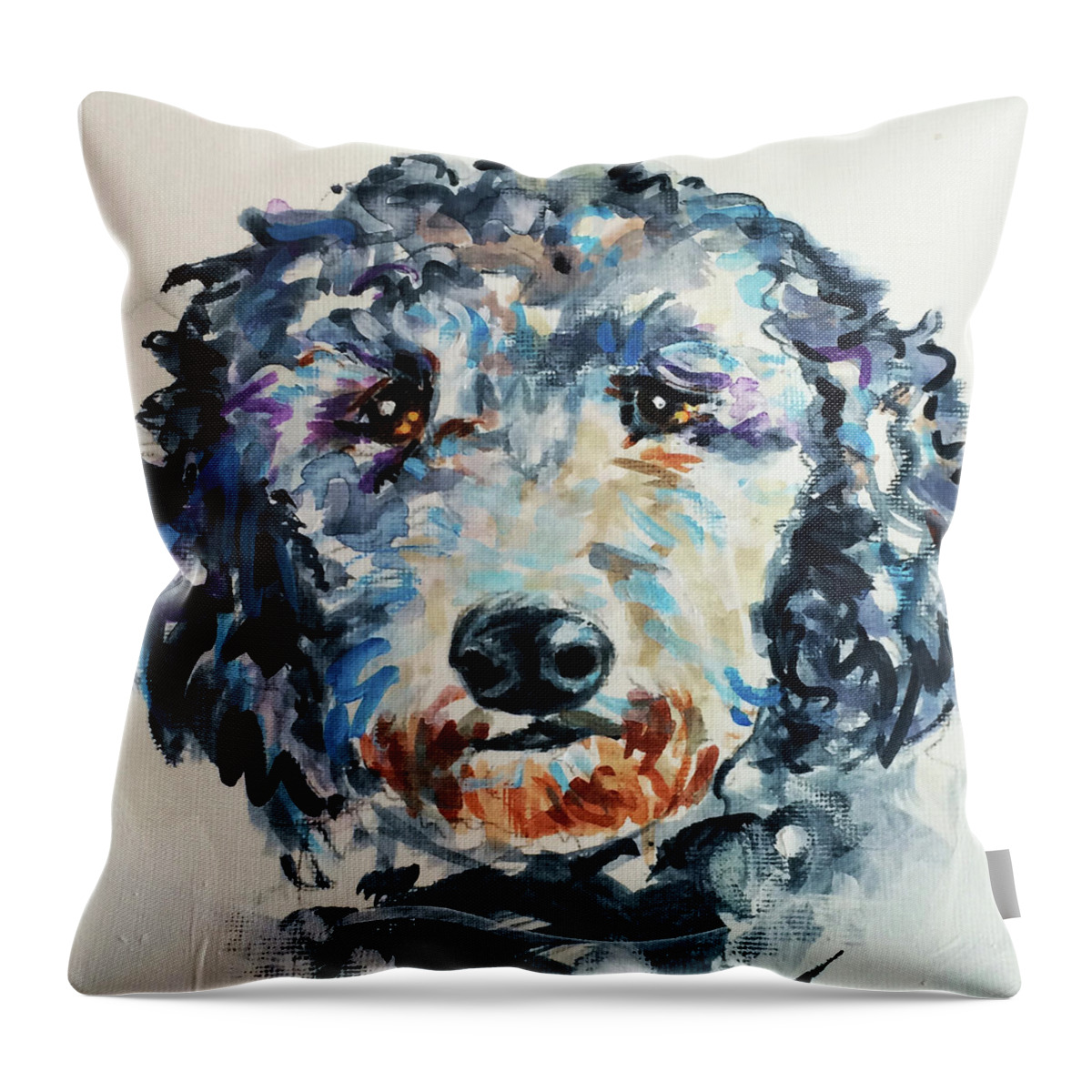  Throw Pillow featuring the painting Toots by Judy Rogan