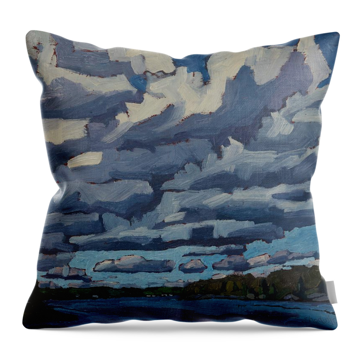 1936 Throw Pillow featuring the painting Top Lit Cumulus by Phil Chadwick