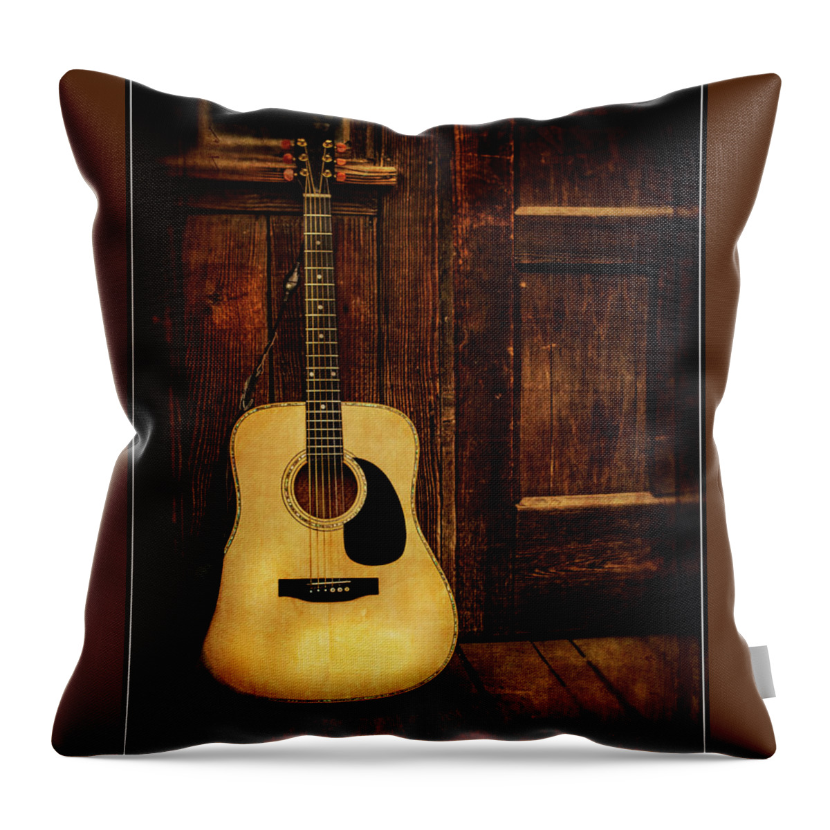 Topanga Throw Pillow featuring the photograph Topanga Guitar by Scott Parker