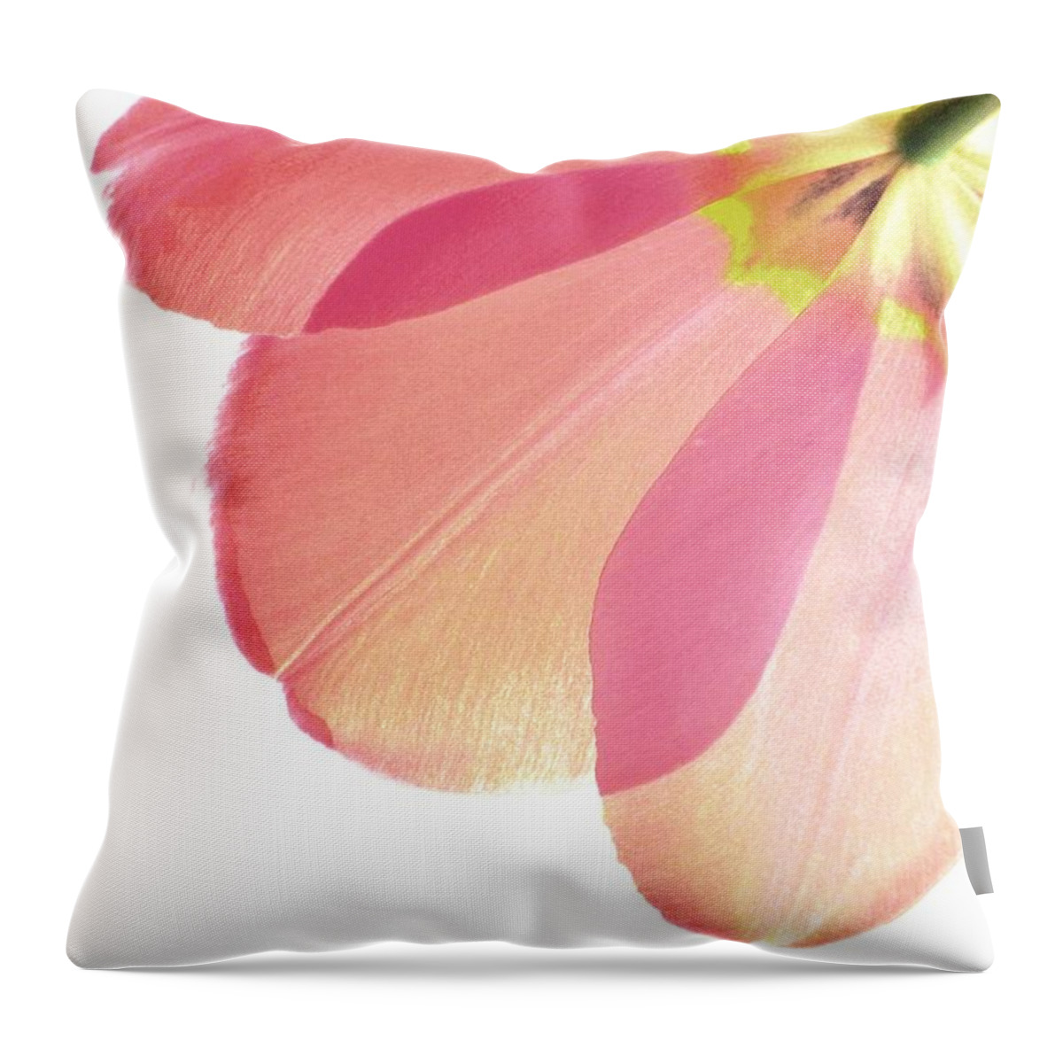 Mauve Tulips Throw Pillow featuring the photograph Topsy Turvy Tulip by Angela Davies
