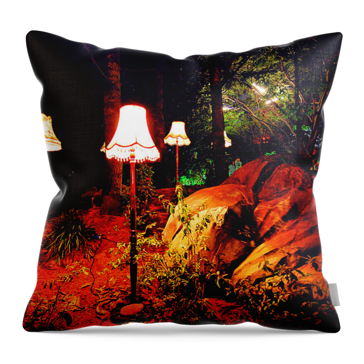 Torchere Throw Pillow featuring the photograph Torcheres by Andrei SKY