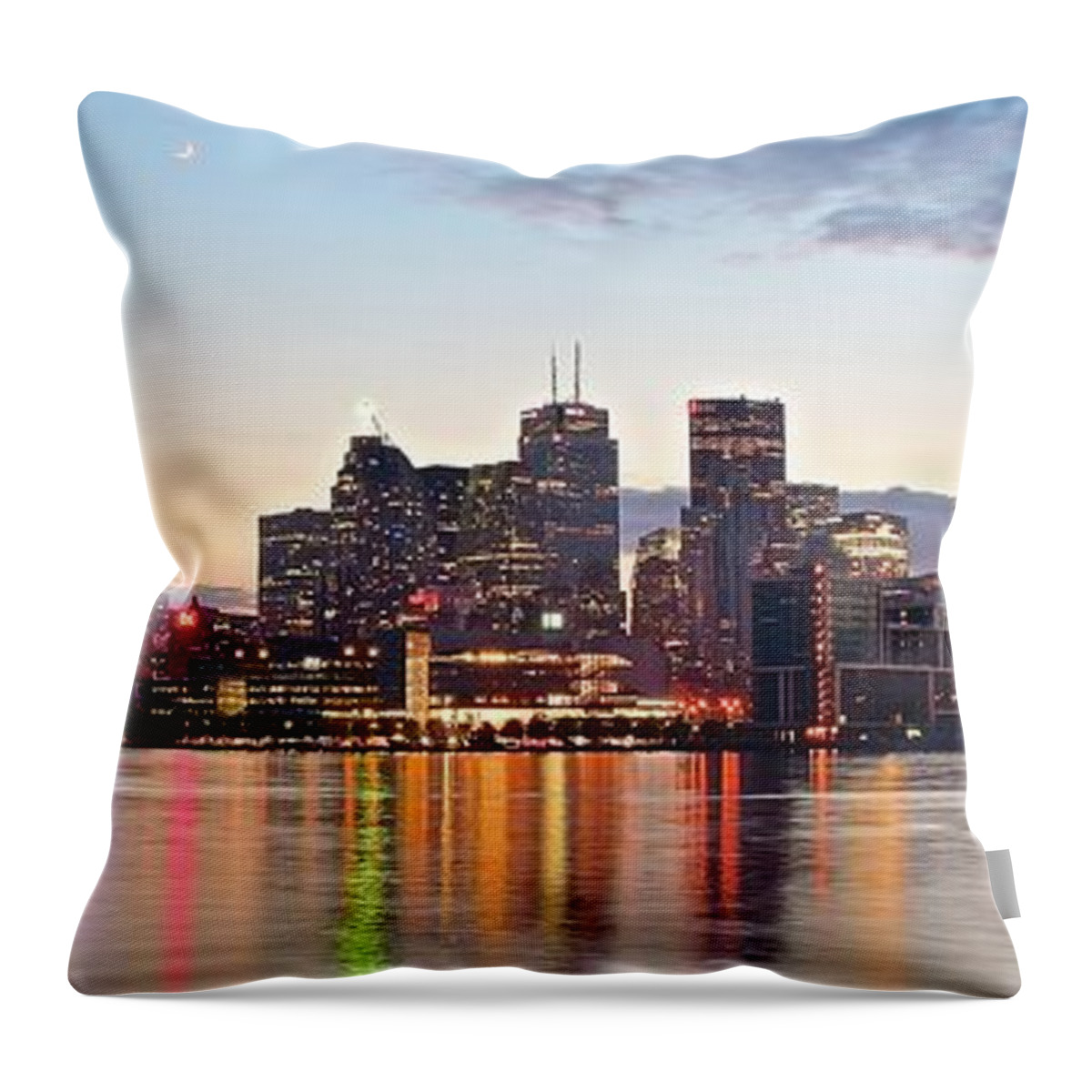 Toronto Throw Pillow featuring the photograph Toronto Wide Angle by Frozen in Time Fine Art Photography